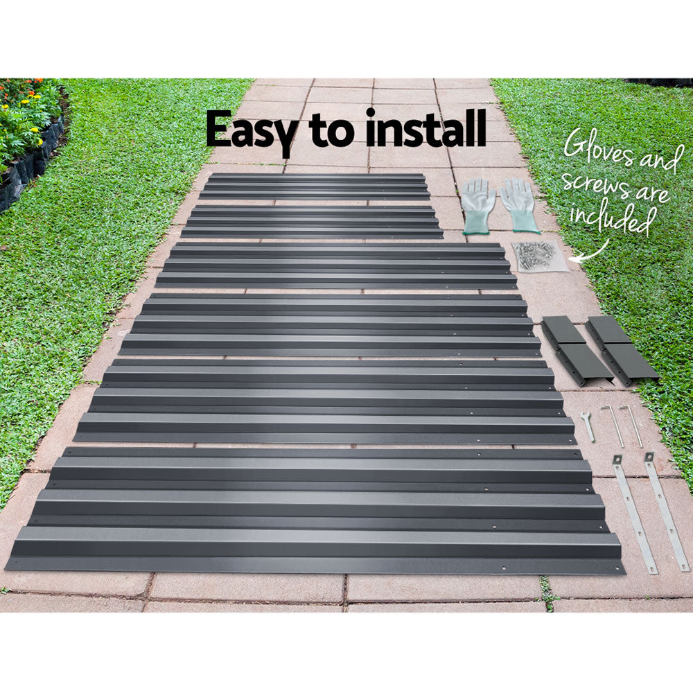 2x Green Fingers Garden Bed - Galvanised 150x90cm