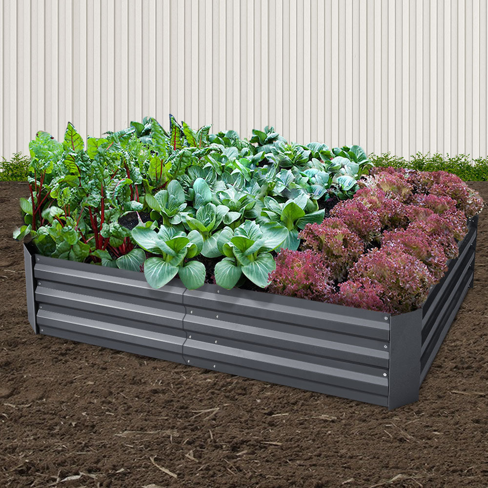 2x Green Fingers Garden Bed - Galvanised 150x90cm
