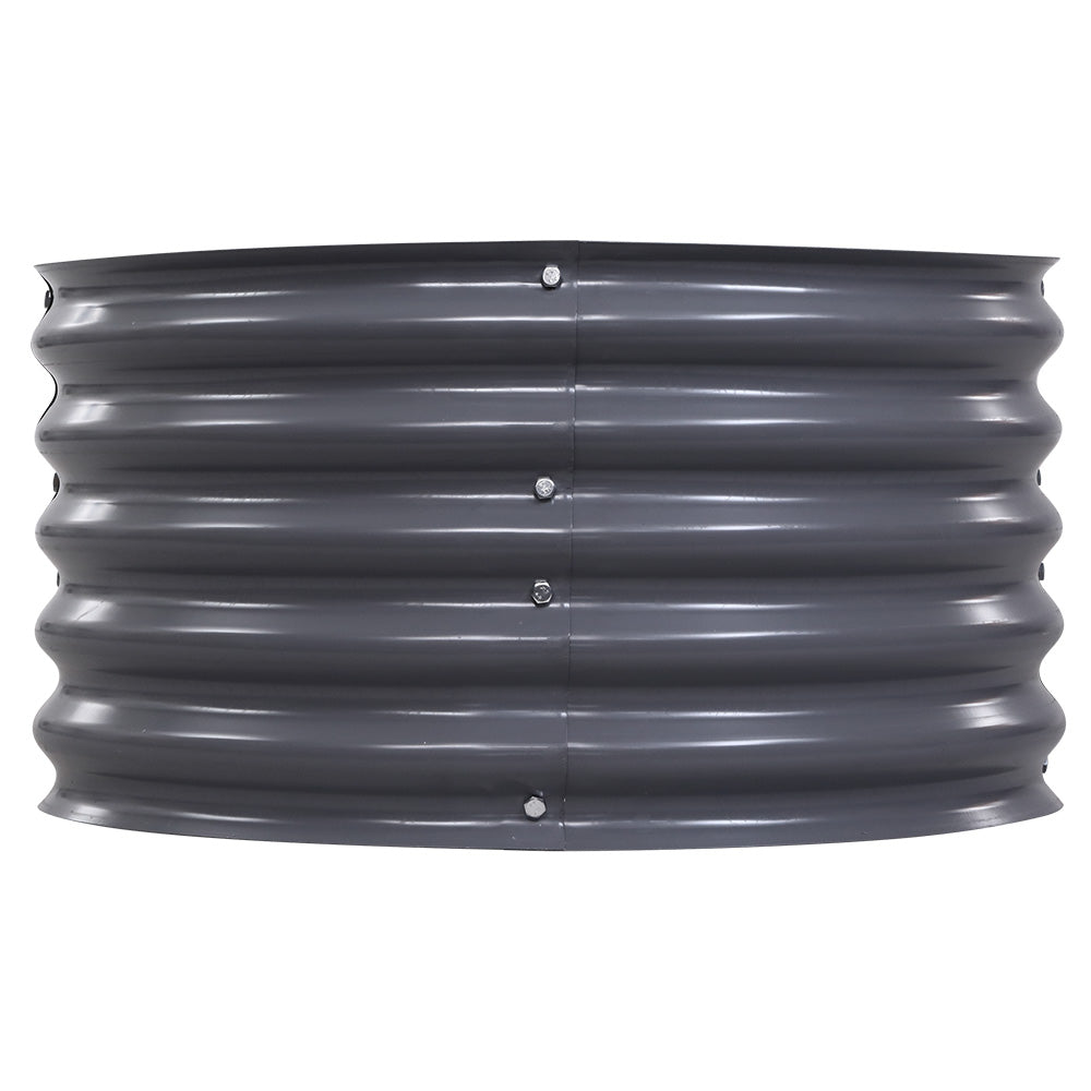 Green Fingers Garden Bed - Galvanised Oval 320X80X42cm