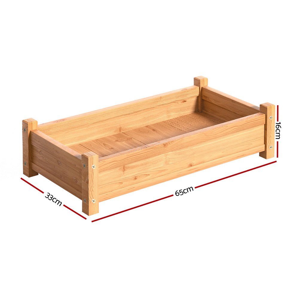 Green Fingers Wooden Planter Box 65x33x16cm