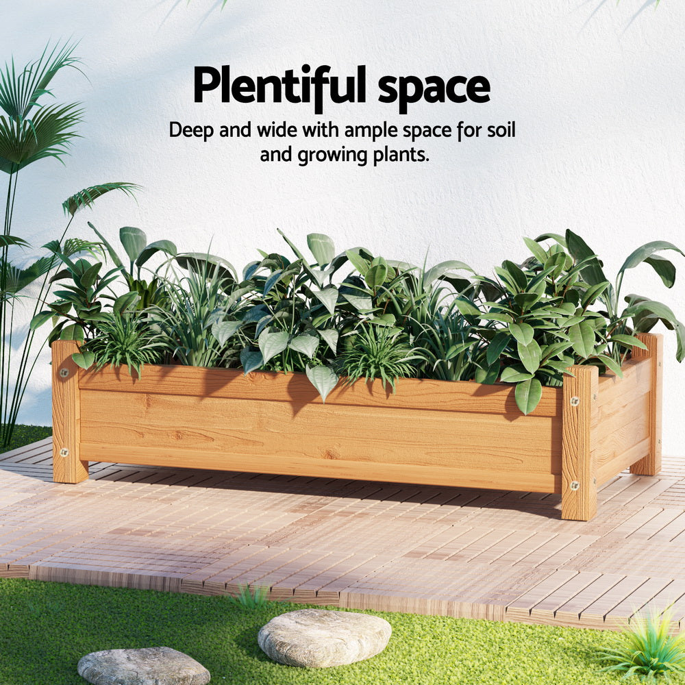 Green Fingers Wooden Planter Box 65x33x16cm