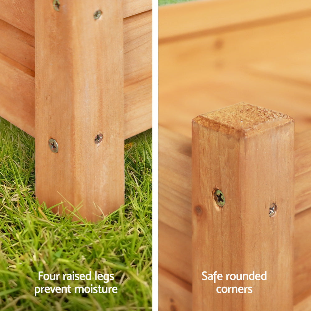 Green Fingers Wooden Planter Box 65x33x16cm