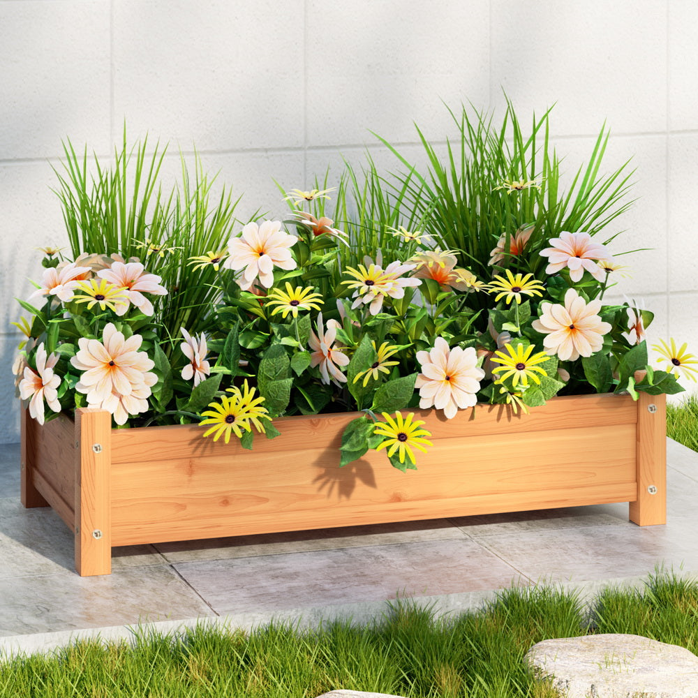 Green Fingers Wooden Planter Box 65x33x16cm