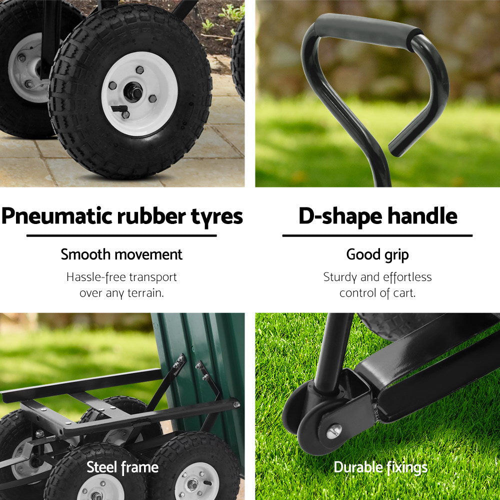 Garden Cart Hand Trolley - 75L
