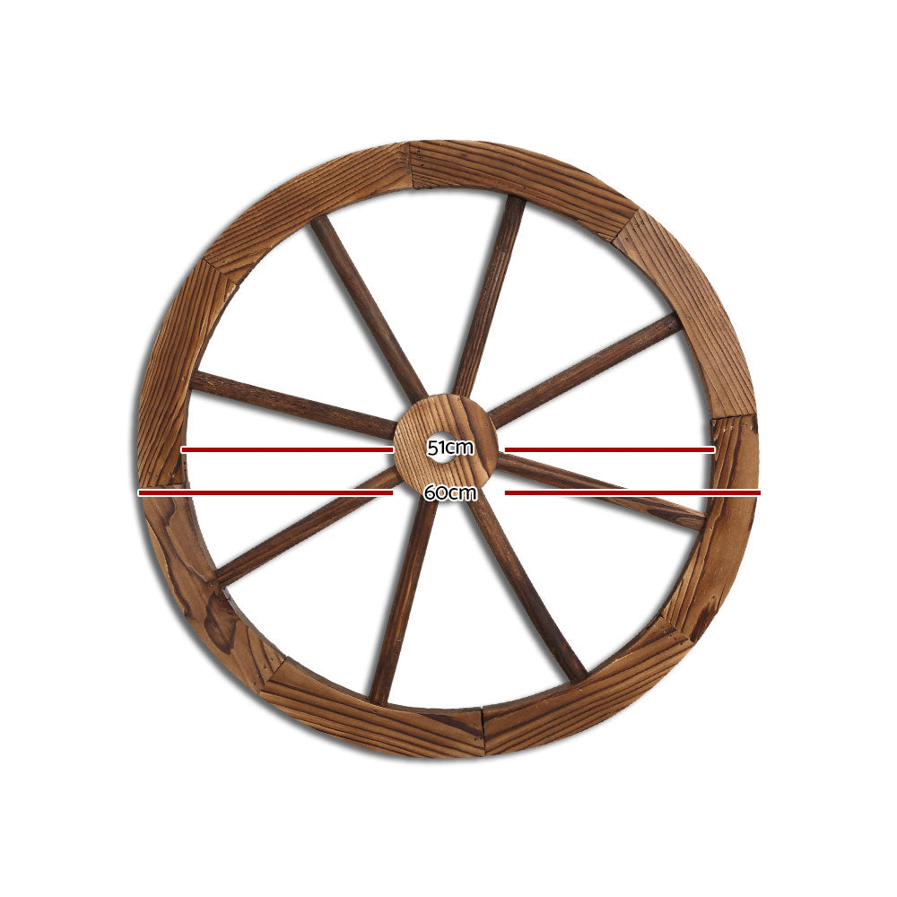 Wagon Wheel Ornament - Wooden 60cm