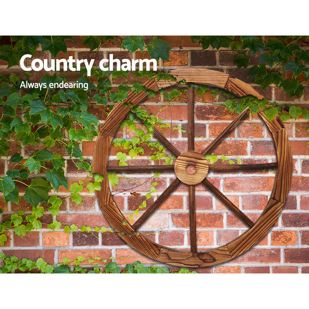 Wagon Wheel Ornament - Wooden 60cm