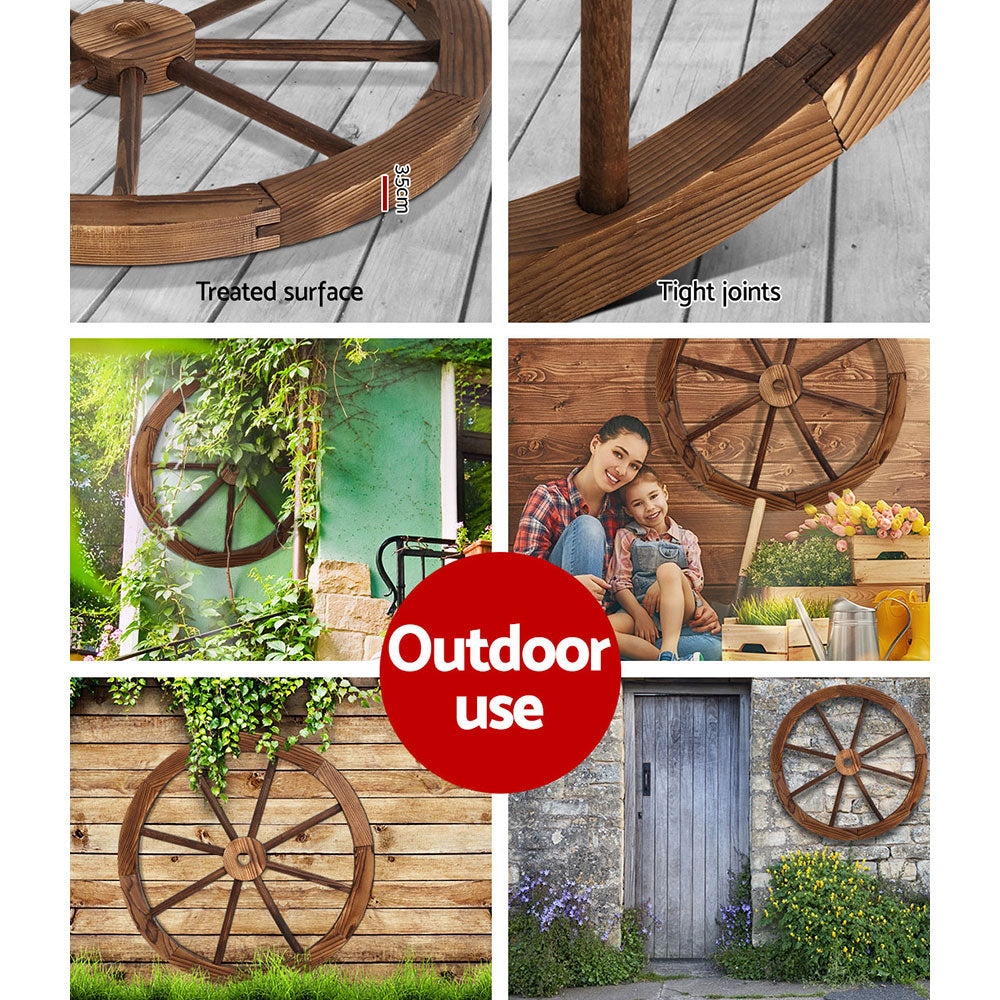 Wagon Wheel Ornament - Wooden 60cm