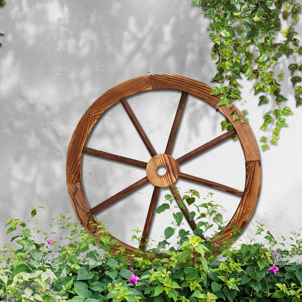 Wagon Wheel Ornament - Wooden 60cm