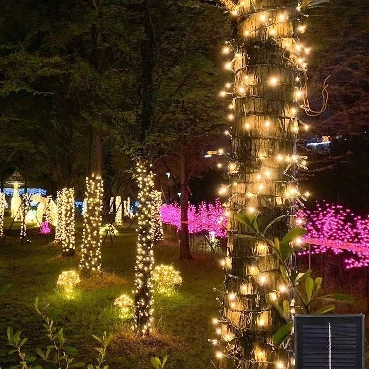 Solar Outdoor Fairy String Lights 200 LED - White