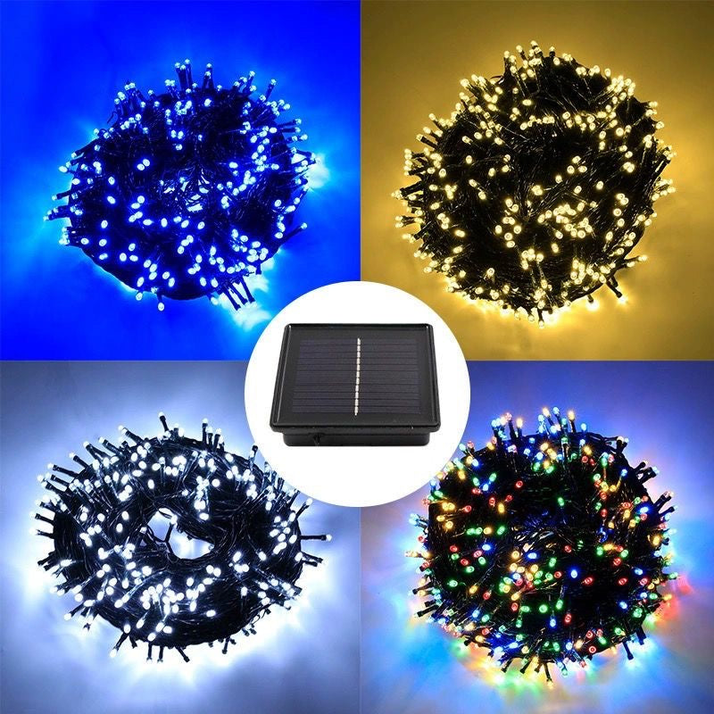 Solar Outdoor Fairy String Lights 200 LED - White