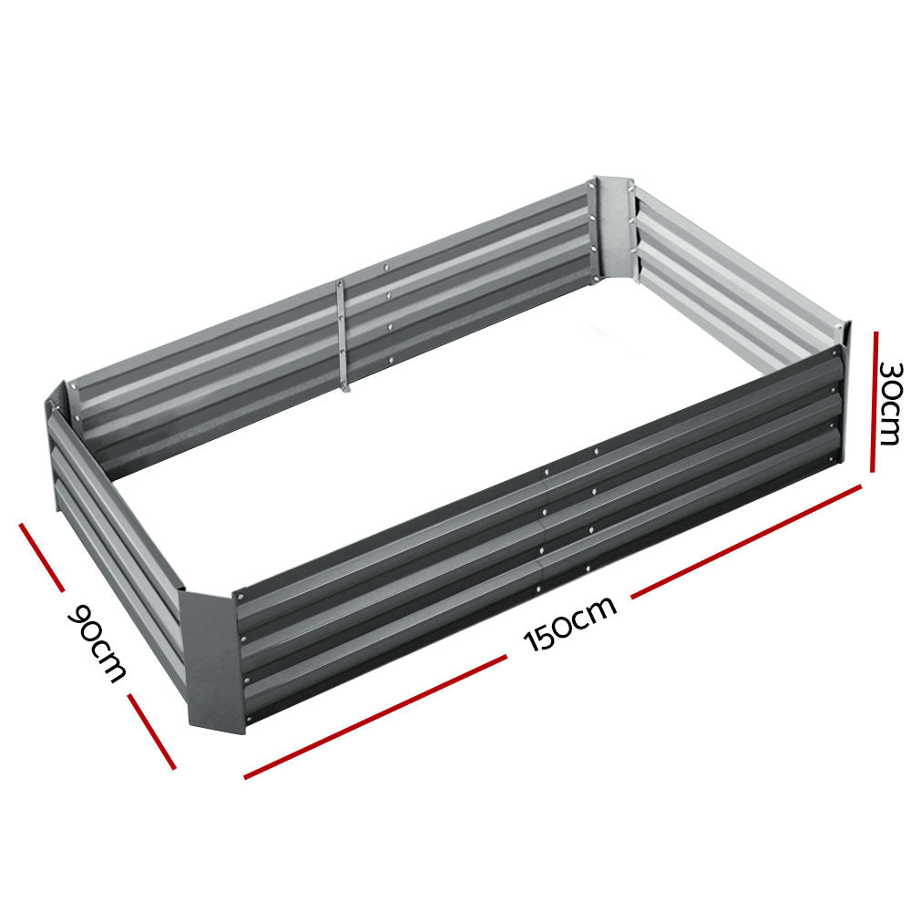 Green Fingers Garden Bed - Galvanised 150x90cm