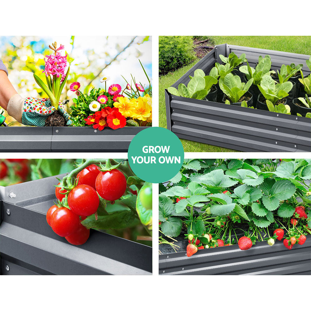 Green Fingers Garden Bed - Galvanised 150x90cm