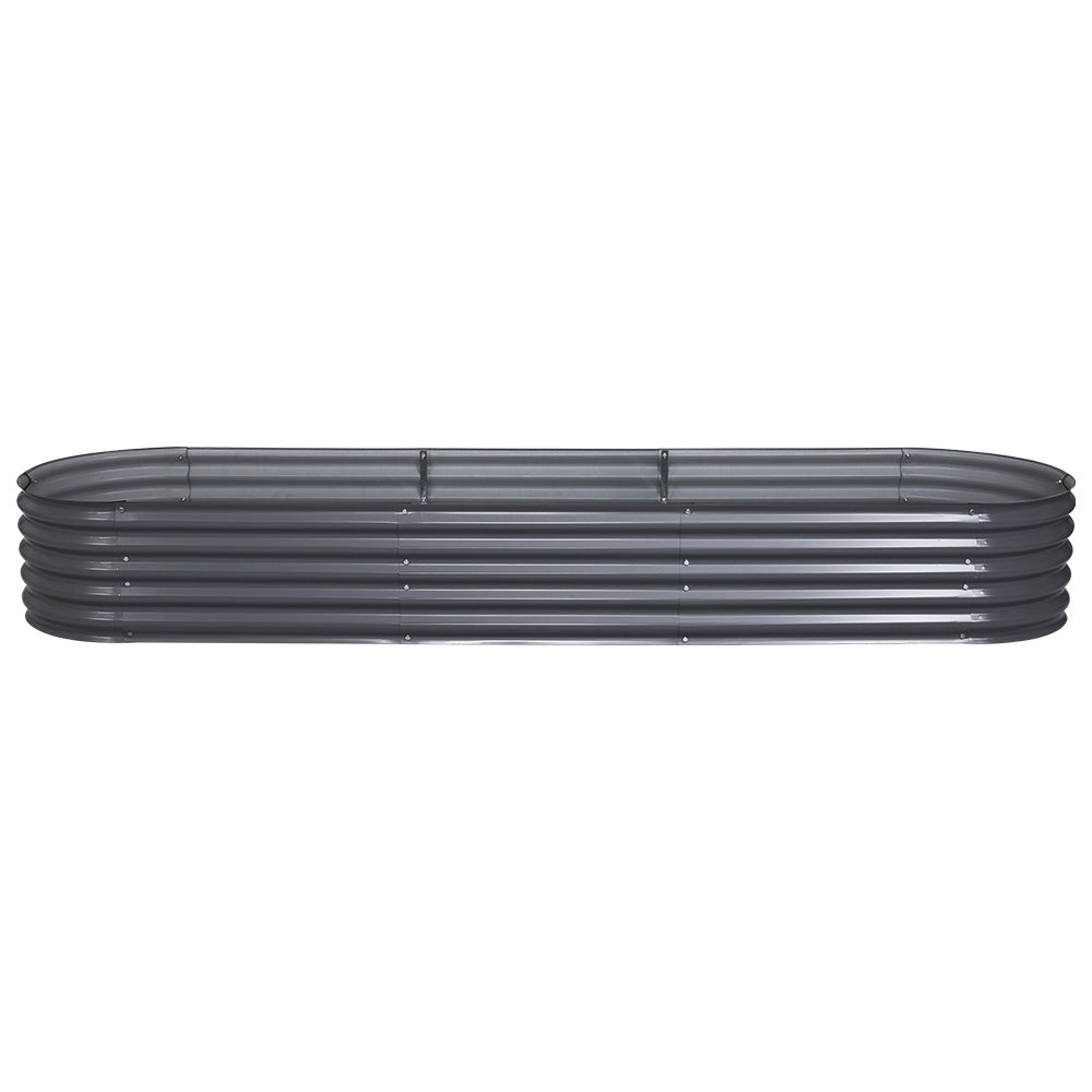 Green Fingers Garden Bed - Galvanised Oval 320X80X42cm