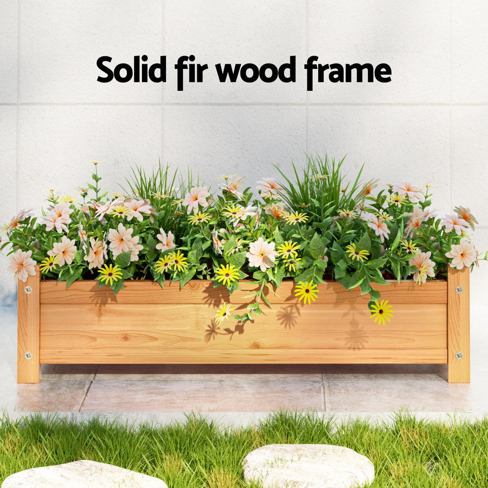 Green Fingers Wooden Planter Box 65x33x16cm