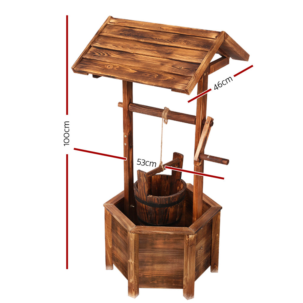 Wishing Well Ornament - Wooden 100cm